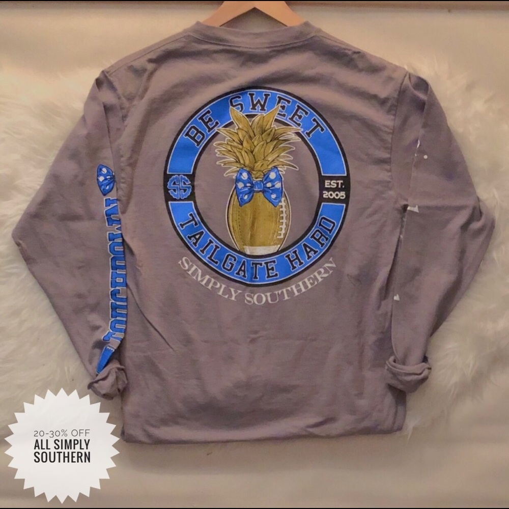Gray Simply Southern Long Sleeve Tee